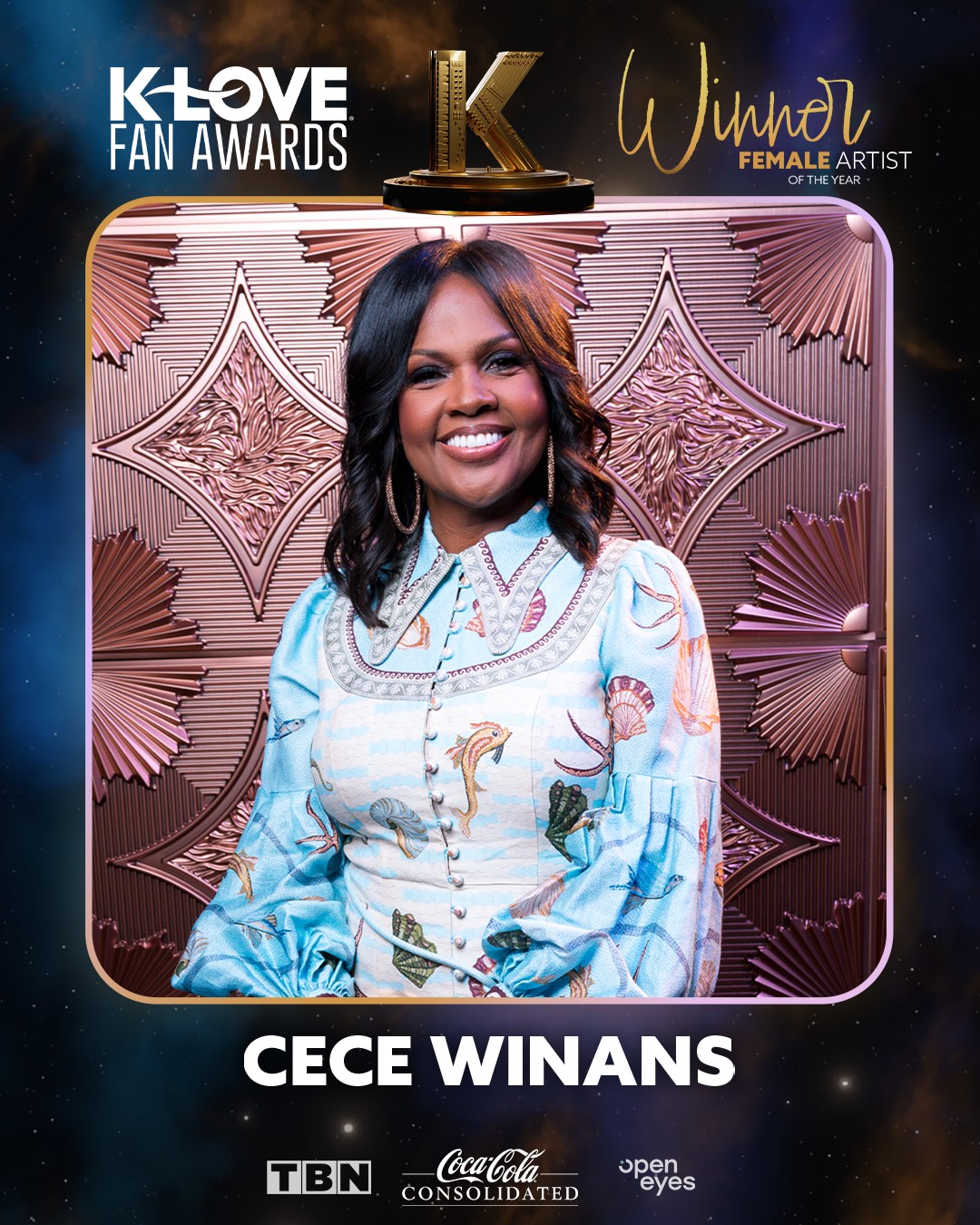 西西．溫南斯（CeCe Winans）獲得年度女歌手獎。